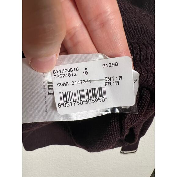 Eleventy Brown Wool Knit Collared Button Front Preppy Pullover Sweater Size M - Picture 6 of 8